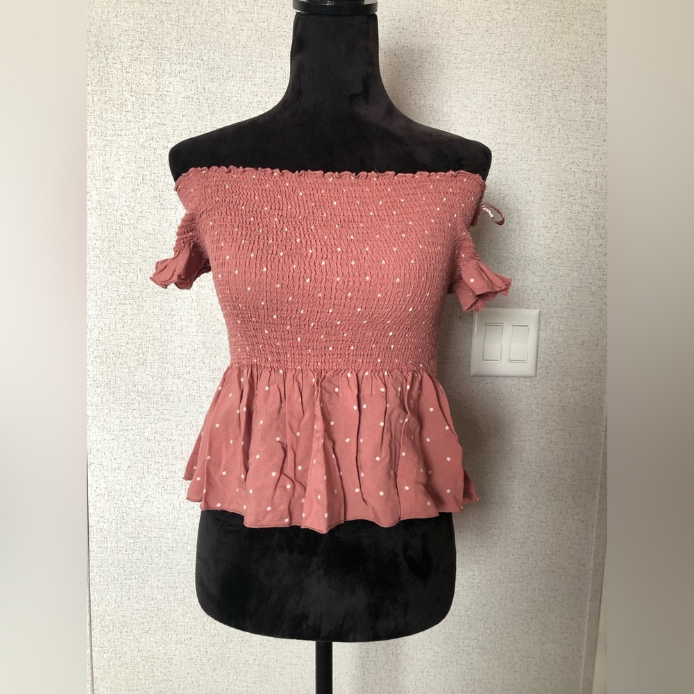 Pink Polkadot Top